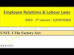 Employee Relations & Labour Laws Unit 3 by Sakar Gupta, MBA 3rd Semester KMBNHR02, Important 2025