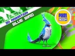 Green Screen Blue Bird Animals 3D Animation - PixelBoom