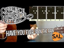 Have You Ever Seen The Rain - EASY Guitar Tutorial - CCR Lesson - Creedence Clearwater Revival