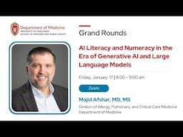 1/17/25 AI Literacy and Numeracy in the Era of Generative AI and Large Language Models