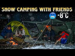 Group Jungle Camping In Coldest Weather | Snow Camping In India #vlog