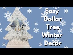 Dollar Tree Wall Tile Tree | Dollar Tree Winter Decor | Dollar Tree Winter DIY