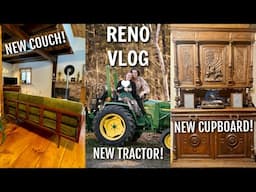 RENO VLOG | WE BOUGHT A TRACTOR! well issues, hvac repair, new couch & more!