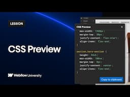 CSS Preview to view and copy the code — Webflow UI tutorial