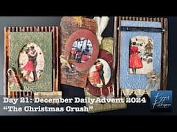 #ddadvent2024 | Day 21 | The Christmas Crush | Mixed Media Toppers & Tags