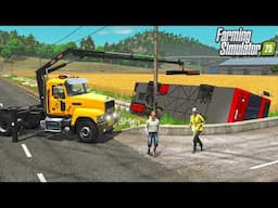 THE WORST JOB EVER! WE FAILED BUS DRIVER ACADEMY in Farming Sim 25