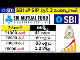 SBI Best SIP Plan For 3 Years | SBI Mutual Funds In Telugu | SBI Magnum Mid Cap Fund