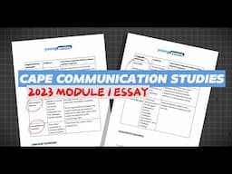 CAPE Communication Studies Module 1 Essay 2023 || Write an Essay with Me