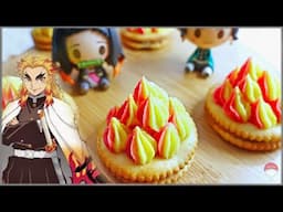 DEMON SLAYER KIMETSU NO YAIBA Flame Hashira Multicolor Frosting on Cookies 🔥 Anime Baking Ideas