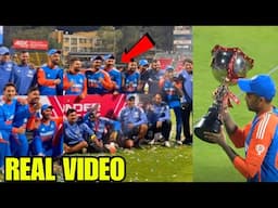 Suryakumar Yadav & Indian team celebrating with Trophy after winning the series 4-1 against England