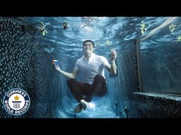 Tense Underwater Cube Solving Challenge - Guinness World Records