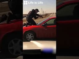 OUCH! that FALL !! (evading police car chase) #police #iowa