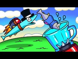 We Strap Jetpacks to Ragdoll Fish and Fly into Blenders!