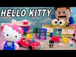 Hello Kitty LEGO BLDR Construction Sets - Stop Motion Puppet Steve Adventure!