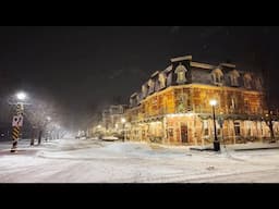 Magical Snowy Night in Winter Wonderland in Most Beautiful Canadian Village - Niagara-on-the-Lake