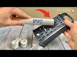 Grate the plastic pipe scraps on a grater! Ingenious use of PVC plastic