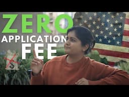 How to get College Application Fee Waivers for International Students | Free Universities 🇺🇸