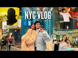 NYC VLOG: influencer event, picking up my engagement ring + breakfast at tiffanys