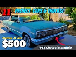 $500  $7000: Top 11 Classic Cars For Sale Today!