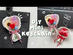 ♡ Crochet Mini Bouquet Keychain Tutorial | Simple & Easy ♡