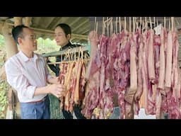 Seeing meat hanging means seeing Tet. Methods of preserving pork of mountain people