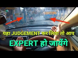 Perfect judgement left and right in narrow road| Left side judgement with marking| @rahul_arora