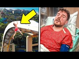 MrBeast fell off the water slide, then.. (ENDS BADLY)