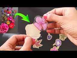 DIY Flower sticker 😍/ Homemade Sticker/Diy wall stickers/Diy sticker/diy wall decor ideas