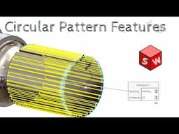 2 Minute Solidworks Tutorial | How to Circular Pattern Features