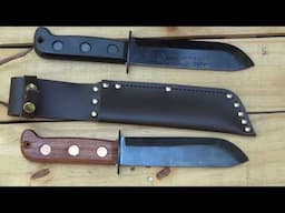 J. Adams Sheffield England - MOD Pattern Survival Knife Handle Comparison