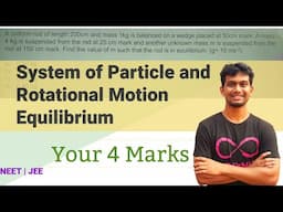 Equilibrium| A rod is placed in wedge| Torque| NEET JEE Physics Tamil| Problem solving