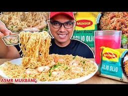 Tambah udang auto-ummpphhh | MAGGI AGLIO OLIO (asmr mukbang)