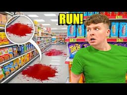 IF YOU SEE BLOOD in a GROCERY STORE, run.. (it's not SAFE)