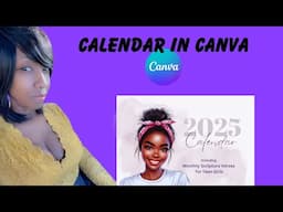 Creating a calendar in Canva using a Canva templete