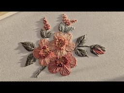 Embroider a STUNNING  Flowers in Satin Stitch Like a PRO!