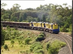 FreightCorp & Silverton 48 class locomotives - Dubbo to Cobar - January 2000