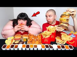 Massive McDonald's Feast With Hungry Fat Chick • MUKBANG