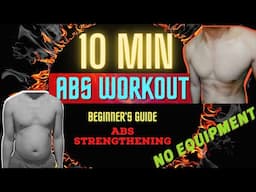 10min Ab Workout for Beginners|Abs Strengthening (No Equipment)