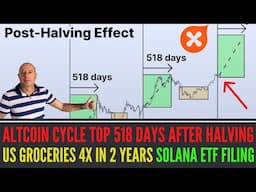 👀Altcoins Cycle TOP 518 Days After Bitcoin Halving I US Groceries 4 X in 2  Years I Solana ETF