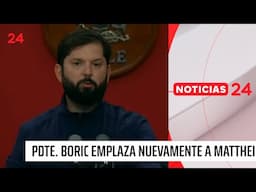 "Cuando voy afuera hablo bien de mi país": Pdte. Boric emplaza nuevamente a Matthei por crecimiento