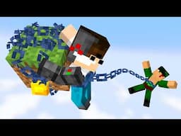 Minecraft MOVIE: Chained on 1 Block