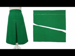 First on Youtube! No Pattern 💚 Super Easy Sewing Method of Unique Pleated Skirt