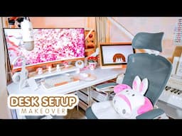 Aesthetic Desk Makeover 🖥️🩷 | Cozy Pinterest-inspired | Sanrio & Miffy Decor