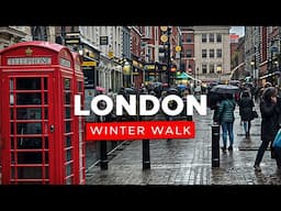 🇬🇧London, UK - Walking Tour Around The Winter City [4K, HDR]