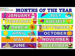 Months of the year with spellings I Months name in english for kids I Learn 12 months of the year