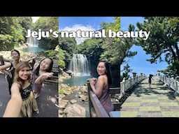 Jeju Vlog 🍊 Cheonjeyeon Falls, Jeju black pork kbbq, Jungmun beach day