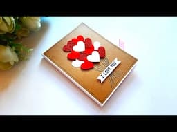 DIY-Valentine's Day Greeting Card for Boyfriend | Handmade Card for Valentine's Day | Tutorial