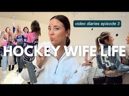 HOCKEY WIFE VIDEO DIARY - making playoff jackets, wearing jerseys to the game