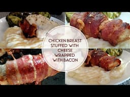 Chicken breast stuffed with cheese wrapped with beacon | South African Youtuber