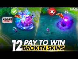 12 BROKEN SKINS THAT BUFFS YOUR HERO | PAY TO WIN | MOBILE LEGENDS 2025